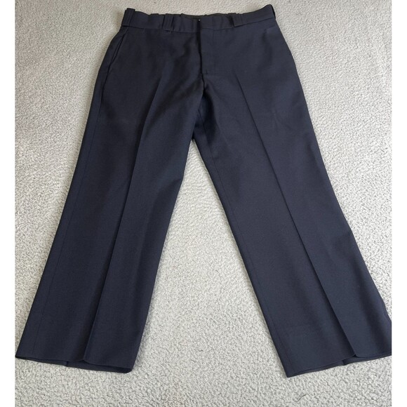 Elbeco Pants Mens 36R x  26 Blue Wool EMT Medical Military Pockets Uniform - Picture 2 of 14